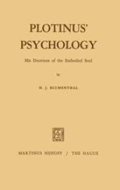 book Plotinus’ Psychology: His Doctrines of the Embodied Soul