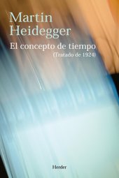 book El concepto de tiempo: (tratado de 1924)