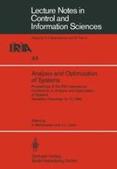 book Analysis and Optimization of Systems: Proceedings of the Fifth International Conference on Analysis and Optimization of Systems Versailles, December 14–17, 1982