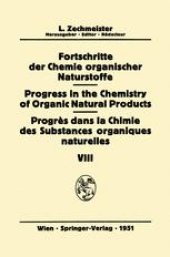 book Fortschritte der Chemie Organischer Naturstoffe / Progress in the Chemistry of Organic Natural Products / Progrès Dans la Chimie des Substances Organiques Naturelles