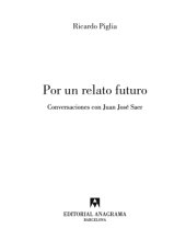 book Por un relato futuro: conversaciones con Juan José Saer