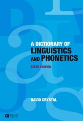 book Dictionary of Linguistics and Phonetics