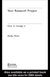 book Your research project: how to manage it