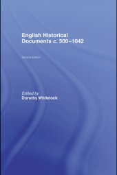 book English historical documents Vol. 1, C.500-1042 / edited by Dorothy Whitelock