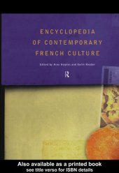 book Encyclopedia of contemporary French culture