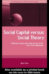 book Social capital versus social theory political economy and social science at the turn of the millennium