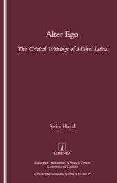 book Alter ego: the critical writings of Michel Leiris