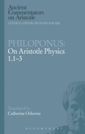 book Philoponus: on Aristotle physics 1.1-3