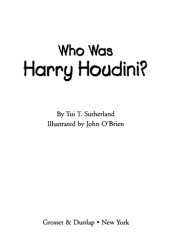 book Who Was Harry Houdini?