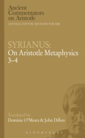 book Syrianus: On Aristotle Metaphysics 3-4