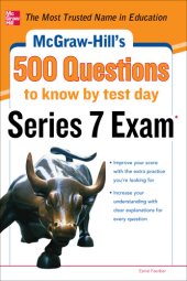 book McGraw-Hill's 500 Series 7 Exam Questions to Know by Test Day