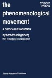 book The Phenomenological Movement: A Historical Introduction