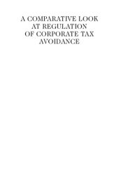 book A Comparative Look at Regulation of Corporate Tax Avoidance