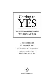 book Getting to yes: negotiating agreement without giving in