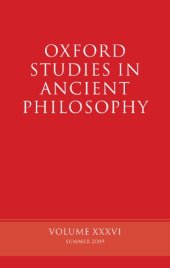 book Oxford studies in ancient philosophy. Vol. XXXVI