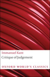 book The critique of judgement