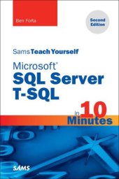 book Sams teach yourself Microsoft SQL Server T-SQL in 10 minutes