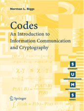 book Codes: an introduction to information communication and cryptography