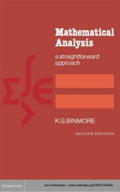 book Mathematical Analysis