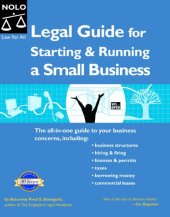 book Legal Guide For Starting & Running A Small Business