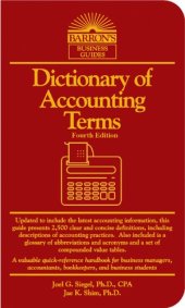 book Dictionary of Accounting Terms