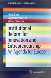 book Institutional Reform for Enhancing Innovation and Entrepreneurship: An Agenda for Europe