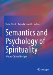 book Semantics and Psychology of Spirituality: a Cross-Cultural Analysis