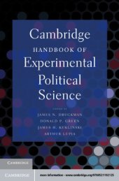 book Cambridge handbook of experimental political science