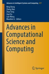 book Advances in computational science and computing