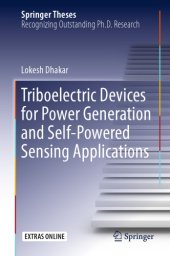 book Triboelectric Devices for Power Generation and Self-Powered Sensing Applications