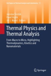 book Thermal physics and thermal analysis: from macro to micro, higlighting thermodynamics, kinetics and nanomaterials