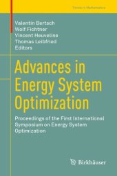 book Advances in Energy System Optimization Proceedings of the first International Symposium on Energy System Optimization