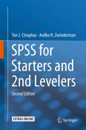 book SPSS for Starters and 2nd Levelers