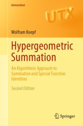 book Hypergeometric summation: an algorithmic approach to summation and special function identities