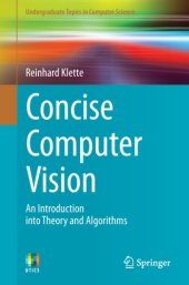 book Concise Computer Vision: an Introduction into Theory and Algorithms