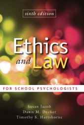 book Ethics and law for school psychologists