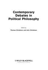 book Contemporary debates in political philosophy