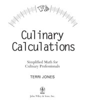 book Culinary calculations: simplified math for culinary professionals