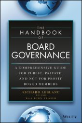 book The handbook of board governance: a comprehensive guide for public, private and not for profit board members