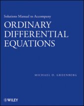 book Solutions Manual to Accompany Ordinary Differential Equations