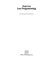 book Beginning Lua programming