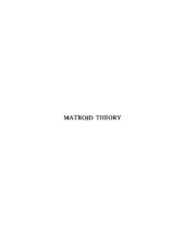 book Matroid theory