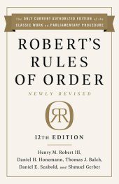 book Robert's Rules of Order Newly Revised