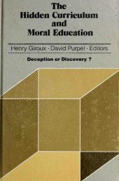 book The Hidden Curriculum and Moral Education: Deception or Discovery?