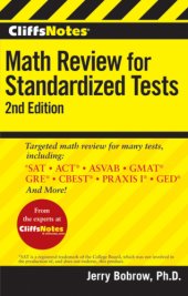 book CliffsNotes Math Review for Standardized Tests