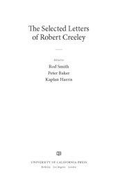 book Selected Letters Of Robert Creeley