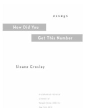 book How did you get this number: essays