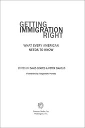 book Getting immigration right: what every American needs to know