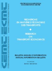 book Recherche en matière d’économie des transports = [electronic resource] : Research on transport economics