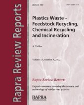 book Plastics Waste : Feestock Recycling, Chemical Recycling and Incineration